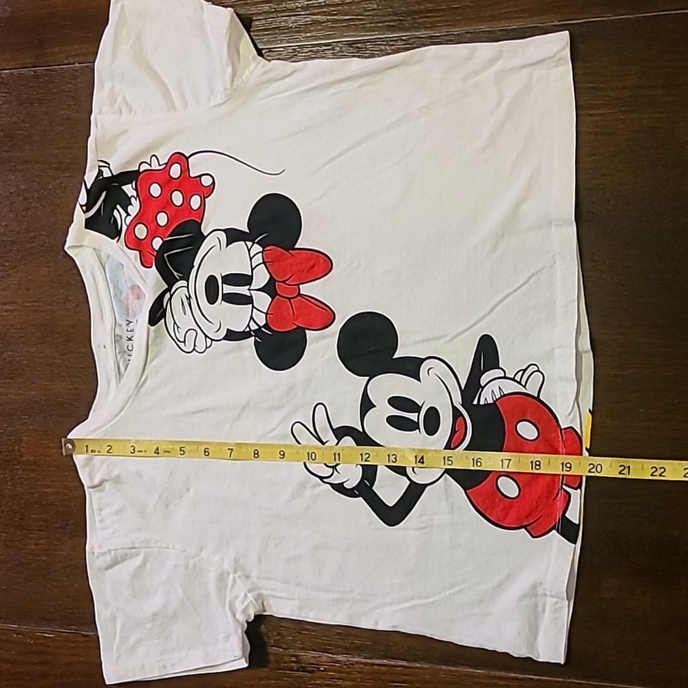 Disney Mickey and Minnie Mouse White T-Shirt - Size Large - Picture 8 of 8
